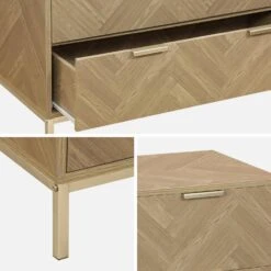 Commode De Rangement Décor Chevrons 4 Tiroirs -Meubles Boutique ibudchest4d f8873bedca6e2145b608400603d26d04
