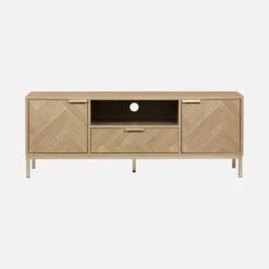 Meuble TV Décor Chevrons Effet Bois 120cm -Meubles Boutique ibudtvstand 4f61cffb6eaf49fbad68f748c8c11c60