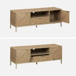 Meuble TV Décor Chevrons Effet Bois 120cm -Meubles Boutique ibudtvstand ac9f306fbc5769d73ec89cb63fbaefd9