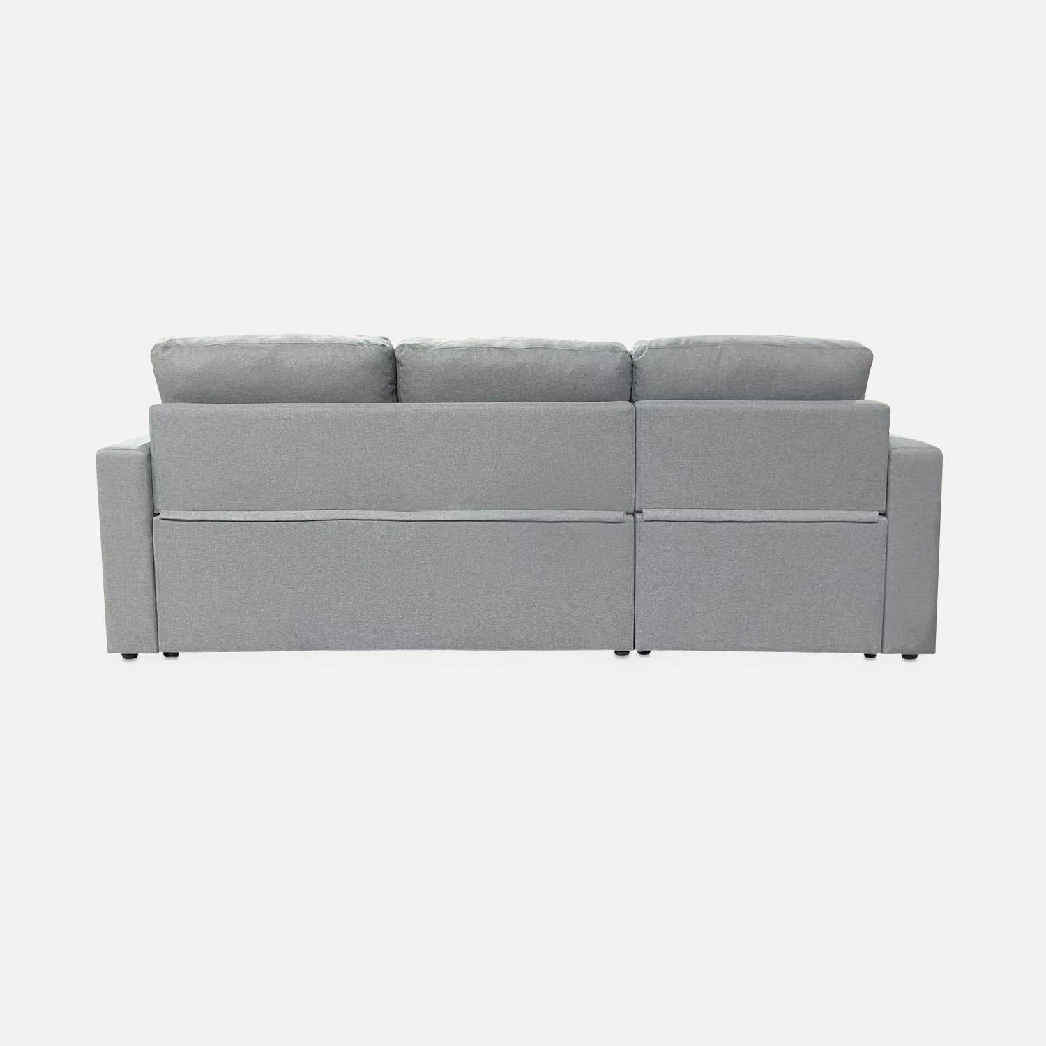 Canapé D'angle Convertible 3 Places Couleur : Gris Clair 8 Canapé D'angle Convertible 3 Places Couleur : Gris Clair – Image 8