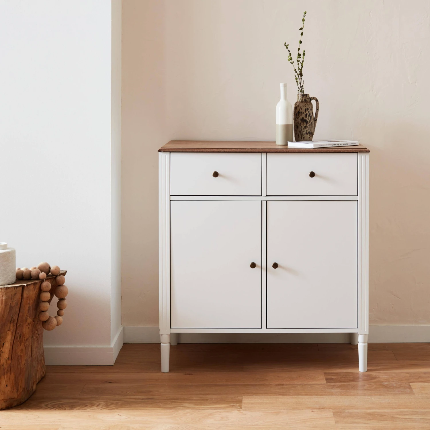 Buffet Placage Bois De Frêne 2 Tiroirs Et 2 Portes 1 Buffet Placage Bois De Frêne 2 Tiroirs Et 2 Portes