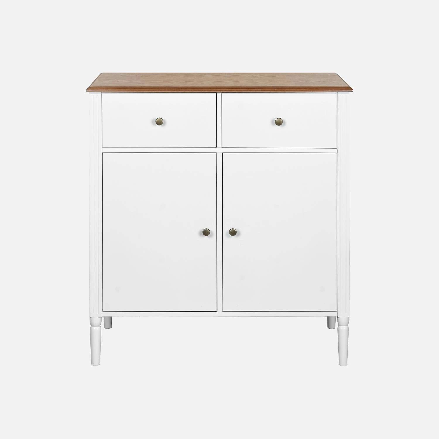 Buffet Placage Bois De Frêne 2 Tiroirs Et 2 Portes 4 Buffet Placage Bois De Frêne 2 Tiroirs Et 2 Portes – Image 4