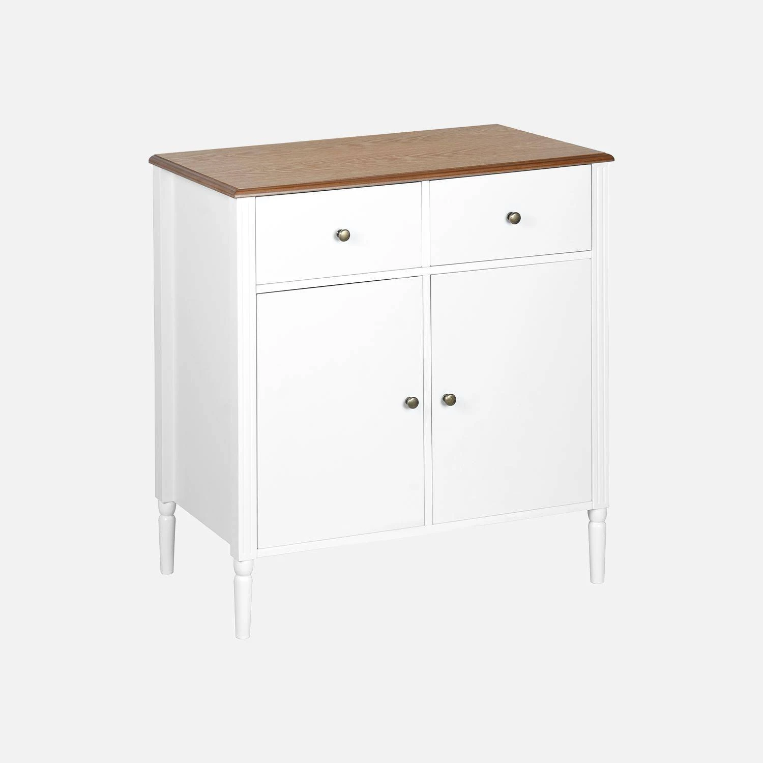 Buffet Placage Bois De Frêne 2 Tiroirs Et 2 Portes 3 Buffet Placage Bois De Frêne 2 Tiroirs Et 2 Portes – Image 3