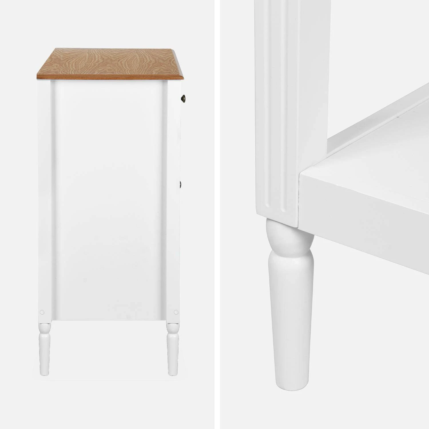 Buffet Placage Bois De Frêne 2 Tiroirs Et 2 Portes 6 Buffet Placage Bois De Frêne 2 Tiroirs Et 2 Portes – Image 6