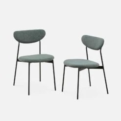Chaise Scandinave Pieds Acier (lot De 2) Couleur : Vert -Meubles Boutique ichairartx2gr 22d9c15bb471ae66dc61318bad66db80