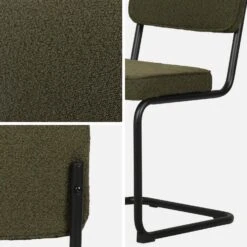 Chaise Cantilever Bouclette Texturée (lot De 2) Couleur : Vert 13 Chaise Cantilever Bouclette Texturée (lot De 2) Couleur : Vert -Meubles Boutique ichrmjbfchgrex2 6554abd0a146d8871ffaae3f0368ee74