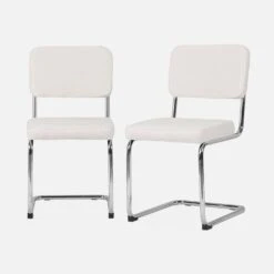 Chaise Cantilever Bouclettes (lot De 2) -Meubles Boutique ichrmjbouclx2 0530121204c908b622a37bfc6689bb0a