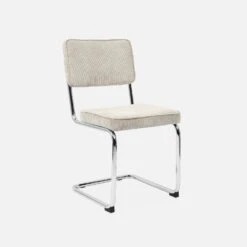 Chaise Cantilever Velours Côtelé (lot De 2) Couleur : Grège -Meubles Boutique ichrmjcrgyx2 44258ecebfa512d8d4994ee3bae9af24