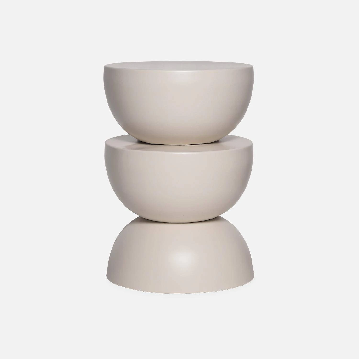 Table D'appoint, Bout De Canapé, Table De Chevet En Métal, Ø32 X H 46.5cm Couleur : Crème 5 Table D'appoint, Bout De Canapé, Table De Chevet En Métal, Ø32 X H 46.5cm Couleur : Crème – Image 5