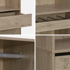 Kit Dressing Modulable Avec 4 éléments Couleur : Naturel -Meubles Boutique idresfullkitnat a3135afa07a6b3e2929e2a86d97113f3