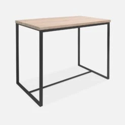 Table Haute Et 4 Tabourets De Bar Acier Et Effet Bois Couleur : Noir -Meubles Boutique ids100r4 4834ade49db55da581ab83fe855fecc7