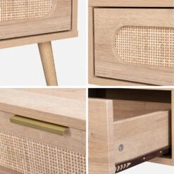 Table Basse Scandinave En Cannage Arrondi, 1 Tiroir -Meubles Boutique ievacoftable e50062cd36ae4dd9812152fb84aa0fd8