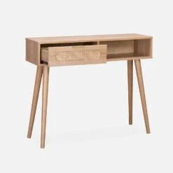 Console Scandinave Décor Bois Et Cannage Arrondi -Meubles Boutique ievaconsole 9811e16270c793524c44ff9912b6c94e