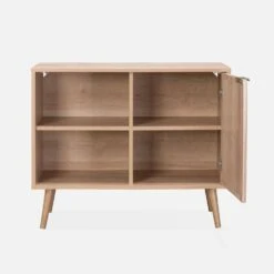 Buffet Scandinave Décor Bois Et Cannage Arrondis 1 Portes 80cm -Meubles Boutique ievasideboardm 37e64230589b3c1f3708c8678b228f95