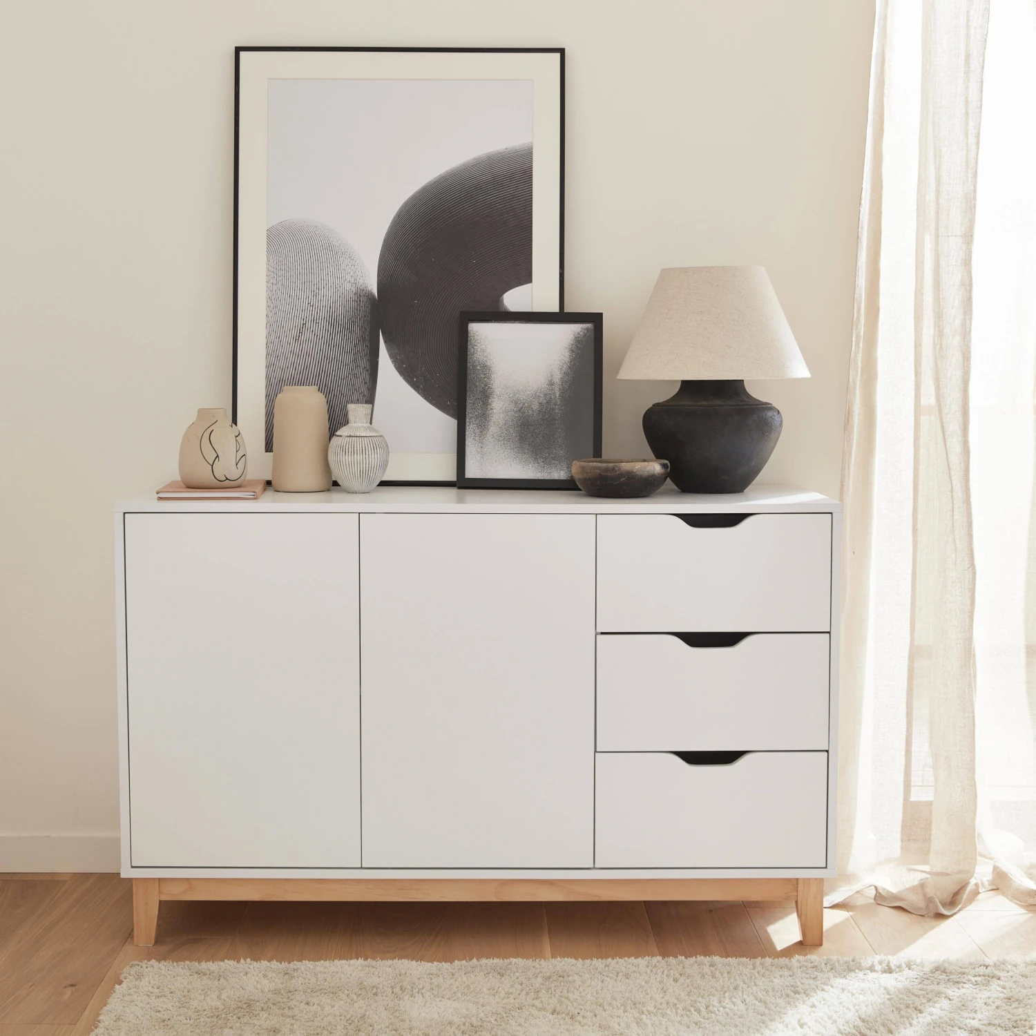 Buffet Effet Bois Pieds Bois 2 Portes 120 Cm 1 Buffet Effet Bois Pieds Bois 2 Portes 120 Cm