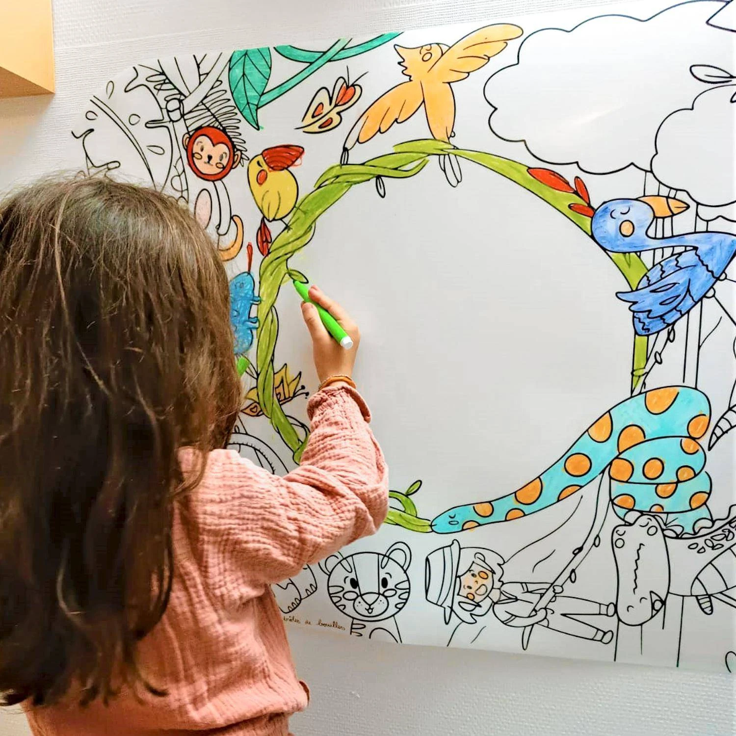 Coloriboard Avec 8 Feutres Lavables, Tableau à Colorier 4 Coloriboard Avec 8 Feutres Lavables, Tableau à Colorier – Image 4