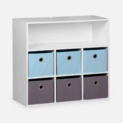 Meuble Rangement Enfant 6 Paniers Couleur : Bleu 9 Meuble Rangement Enfant 6 Paniers Couleur : Bleu -Meubles Boutique ikscam6bl 79a160e34c627bc01f20c15fca9c25b6