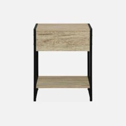 Table De Chevet Industrielle, Effet Bois Et Métal (lot De 2) -Meubles Boutique ilfbedsidex2bn ffa513b3c5f25e95b3b5f46064af68e7