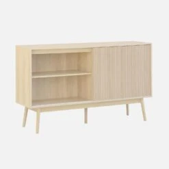 Buffet Scandinave Effet Bois 2 Portes 150 Cm Couleur : Bois Clair -Meubles Boutique ilinbuffetl dbfda7262e37d31b47fffed646d3fc28
