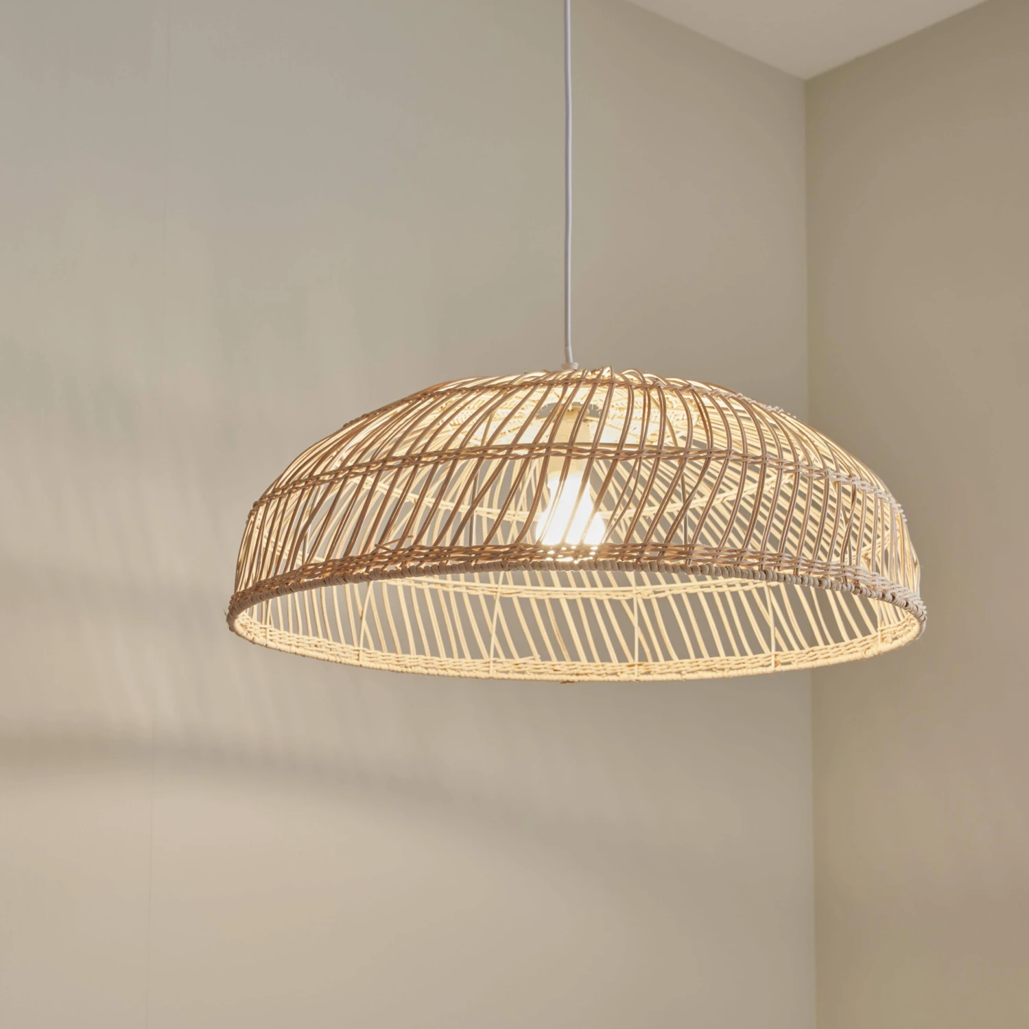 Suspension En Rotin Naturel Ø60cm 1 Suspension En Rotin Naturel Ø60cm