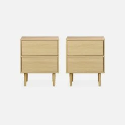 Table De Chevet Effet Bois Naturel (lot De 2) Couleur : Naturel -Meubles Boutique imkbedsidex2wd d9c638fe238a9a3d5630b2415eeff13a