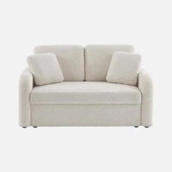 Canapé 2 Places Bouclettes Blanches, Lignes Arrondies -Meubles Boutique imlsofa2boucl 2d4520e62ba3121fda61edad4fdc5485