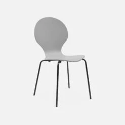 Chaise Rétro Empilables, Bois Et Contreplaqué (lot De 4) Couleur : Gris -Meubles Boutique inaochrx4gy b86ecdeddb6943a83de6c9bb8875eed6