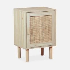 Table De Chevet Cannage Et Effet Bois -Meubles Boutique inatbeside 3891d83404974fba92a484e198cdc5fa