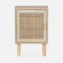 Table De Chevet Cannage Et Effet Bois -Meubles Boutique inatbeside 53af6d0666e335b563ae105d62bf56d3