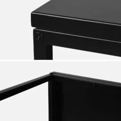 Table Basse Noir En Métal - Industrielle -Meubles Boutique indusqct80bk 2e5105808aad678cb28e6c46dbc56595