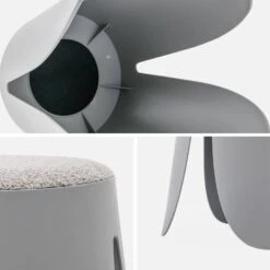 Set De 4 Tabourets Empilables Bouclette Texturée Couleur : Gris Clair -Meubles Boutique inikstx4bcllg 5373207f54409b3551a46fb2688bafec