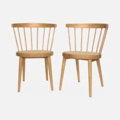 Chaise Bois Et Cannage (lot De 2) Couleur : Naturel -Meubles Boutique inorchrx2nat 078c5bd4f9a0fe64c63e71b064641a32