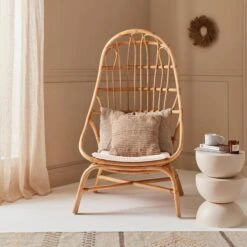 Fauteuil œuf En Rotin Avec Coussin -Meubles Boutique ipadcobchrnat be70f60fc0f793b18be3ed835d65f1f1