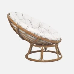 Fauteuil Papasan En Rotin Avec Coussin Ø113cm -Meubles Boutique ipalchr113nat 47a117a9b1217f46c40466cfc19e891d