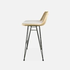 Tabouret De Bar Métal Et Rotin 67cm (lot De 2) Couleur : Naturel -Meubles Boutique irawsto67natx2 a928a5638b00ea26e70c37a6b0db2bb4