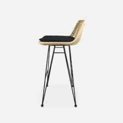 Tabouret De Bar Métal Et Rotin 75cm (lot De 2) Couleur : Noir -Meubles Boutique irawsto75bkx2 c3f037f9a7c291c7bc535b8743b70288