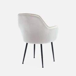 Fauteuil Velours Et Pieds Métal Couleur : Blanc Cassé -Meubles Boutique isharmvvofwh 8955fc2391c33289a31c1992be7bab0d