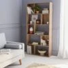 Etagère Bibliothèque 5 étagères 10 Compartiments Couleur : Naturel