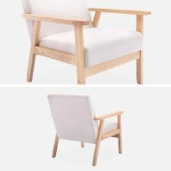 Fauteuil Scandinave Bois Et Tissu Couleur : Crème -Meubles Boutique iskacls1bg 04a28fcf6bf06a6e67b1e72b433fe879