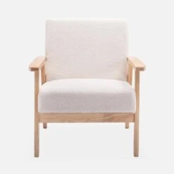 Fauteuil Et Banquette Tissu Bouclette Et Bois D'hévéa -Meubles Boutique iskacls1n2boucl 9b64d5cab0ce4ecfa9b4a29d5d2a75e0
