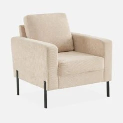 Fauteuil Velours Côtelé, Pieds Métal -Meubles Boutique isof1crvvbg 12f61d53a53c3c4df9344924283fa6f7
