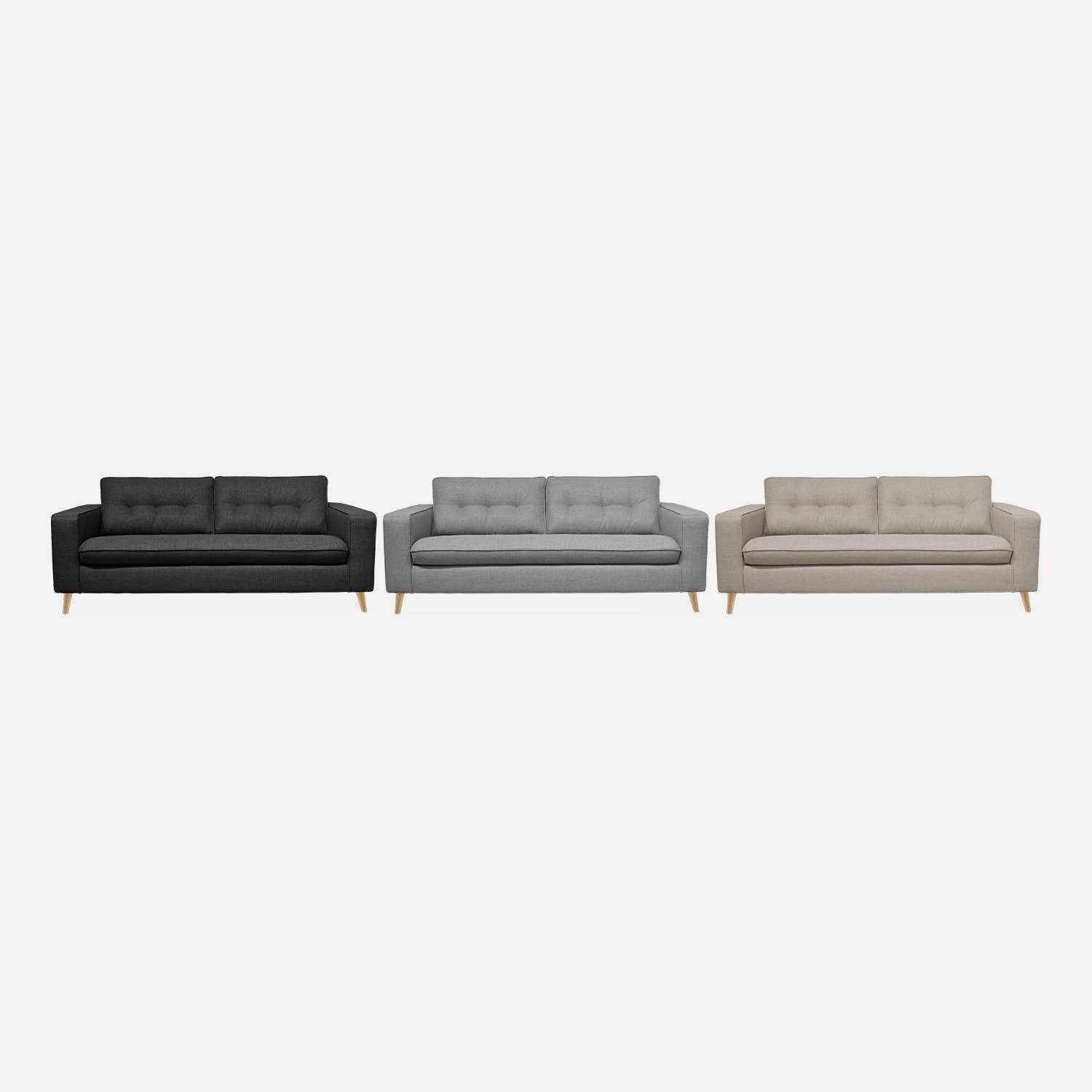 Canapé Lit Convertible 3 Places Avec Matelas 12cm - Fabriqué En France Couleur : Anthracite 10 Canapé Lit Convertible 3 Places Avec Matelas 12cm - Fabriqué En France Couleur : Anthracite – Image 10