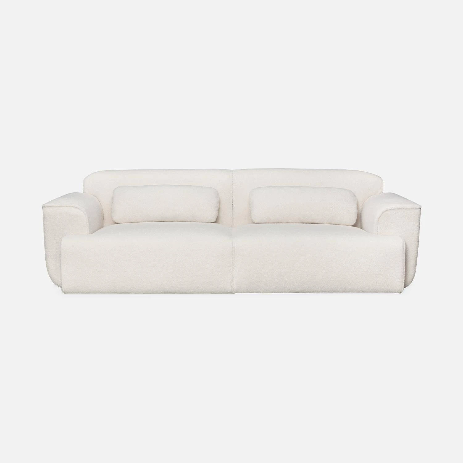 Canapé 3 Places Tissu Bouclette 6 Canapé 3 Places Tissu Bouclette – Image 6