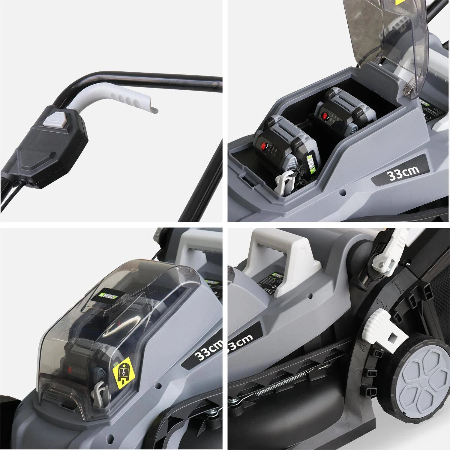 Tondeuse à Gazon à Batterie 2x20V 33cm 5 Tondeuse à Gazon à Batterie 2x20V 33cm – Image 5