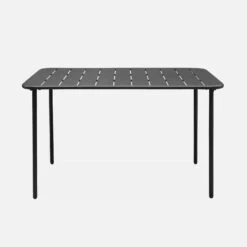 Table De Jardin Métal 4 Places Couleur : Anthracite -Meubles Boutique mt120x70at e38829d2184d6b27999bdfa75a9c916f