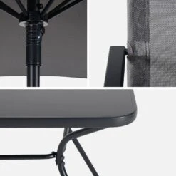 Table De Jardin Acier, 6 Fauteuils Et 1 Parasol -Meubles Boutique mt140r6umbat f7175b32f475fcaa6ec494b40d61d38c