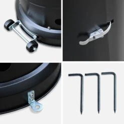 Parasol Chauffant Gaz 12,5kW Couleur : Noir -Meubles Boutique pc1204bk 182035c6f119994d9aa4a4eb31b3e0a9