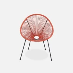 Fauteuil Oeuf En Corde (lot De 2) Couleur : Terracotta -Meubles Boutique pex2ter 3a335461cbbf7be8ca079c85ba81fd34