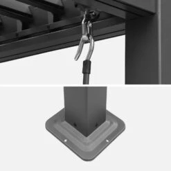 Pergola Bioclimatique, Aluminium Et Acier, 3x3 M, Lames Orientables -Meubles Boutique pgbcslc3x3at 99229e1f954000143a905b1b7c2b2452