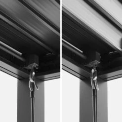 Pergola Bioclimatique, Aluminium Et Acier, 3x3 M, Lames Orientables -Meubles Boutique pgbcslc3x3at df81c84bfbbbd84467f31729665df3b2